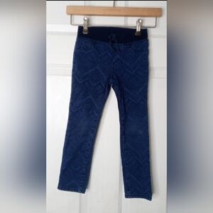 Geometric Blue Denim Jeggings